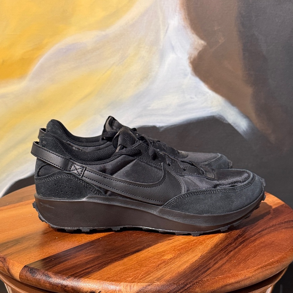 Nike Waffle Debut “Triple Black” Low-Top Casual Sneakers Mens US 11